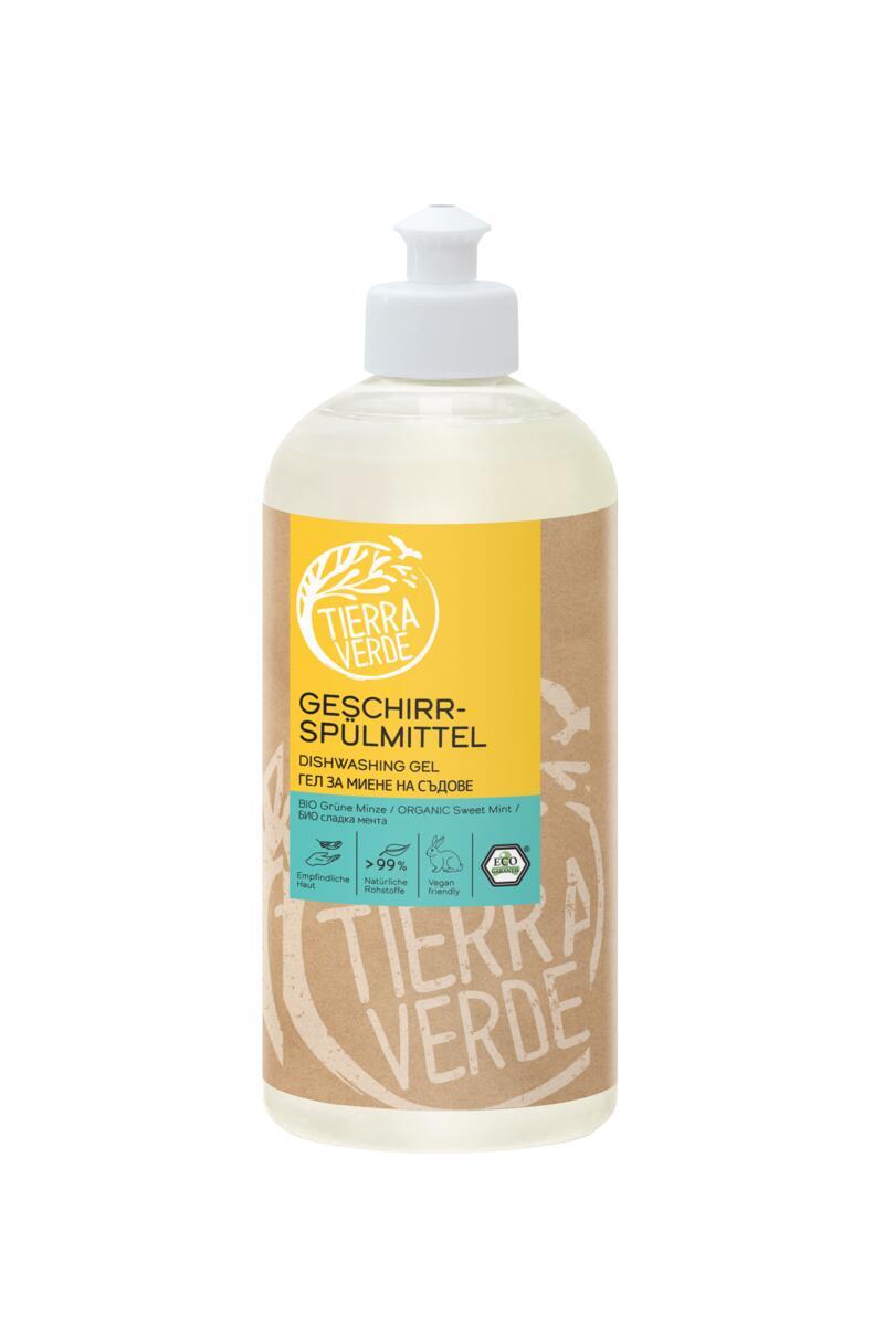  Gel na nádobí – BIO sladká máta (lahev 500 ml) DE+EN+BG