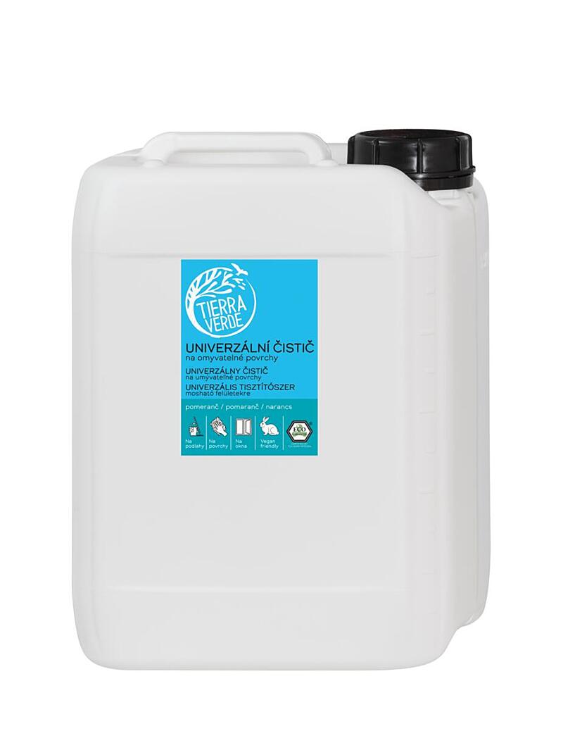  Univerzális tisztítószer mosható felületekre narancs illóolajjal (5 l kanna) DE+EN+BG